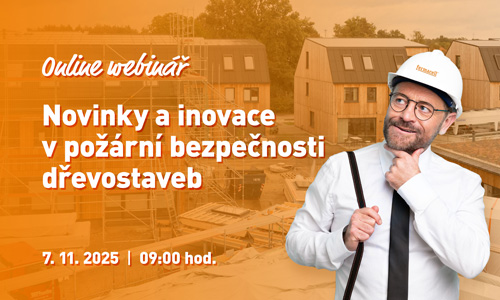 Dva odborné webináře James Hardie Europe: Požární bezpečnost vícepodlažních dřevostaveb a akustika vícevrstvých sendvičových konstrukcí dřevostaveb